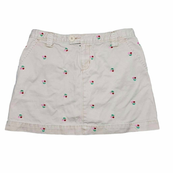 GAP Other - GAP Kids Khaki Cherry Embroidered Skirt Size 14